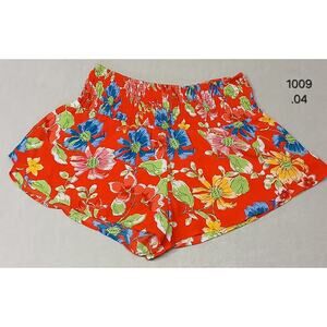 Sienna Sky (Large) Red Floral Ruffle Flowy Boho Shorts
